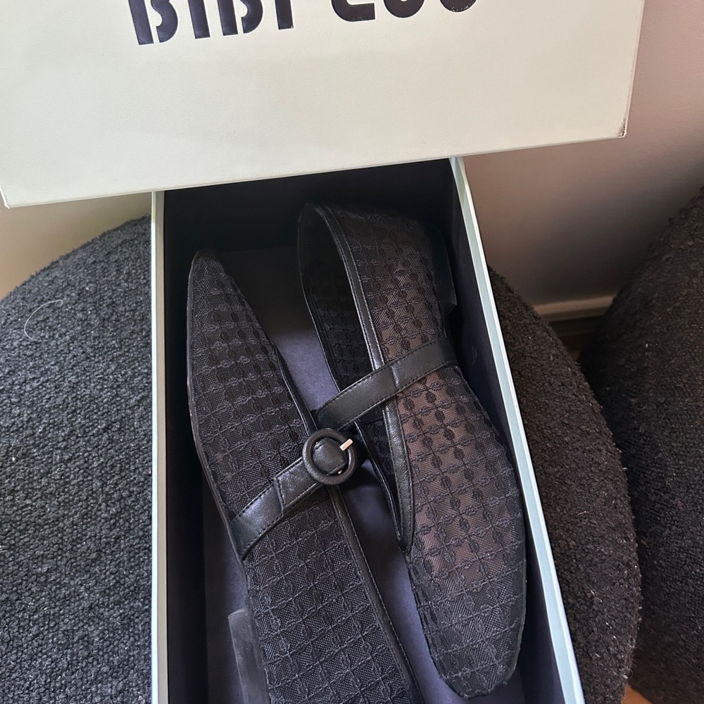 BIBI LOU: Anthropologie Black Mesh Ballet Flats EUC - Picture 6 of 10